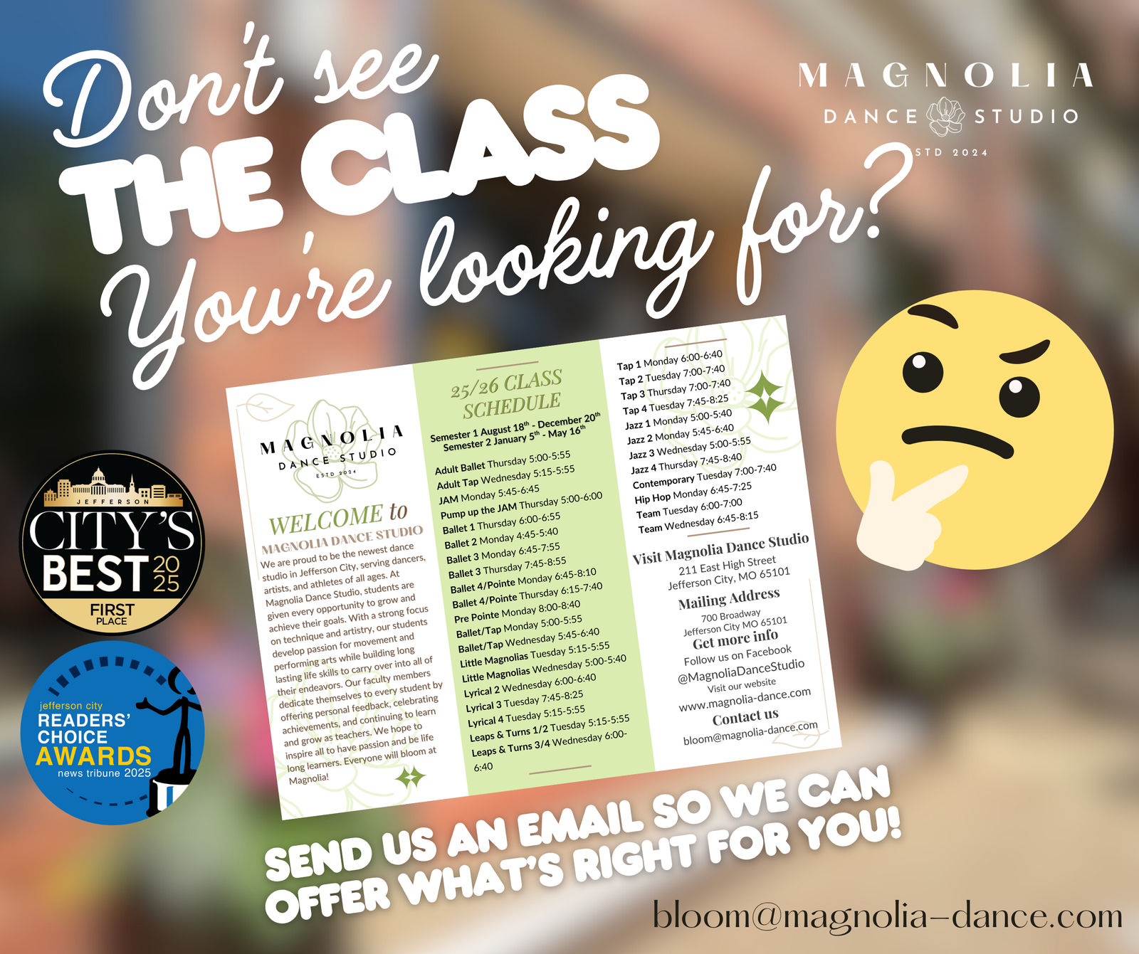 Don't see the class you need?